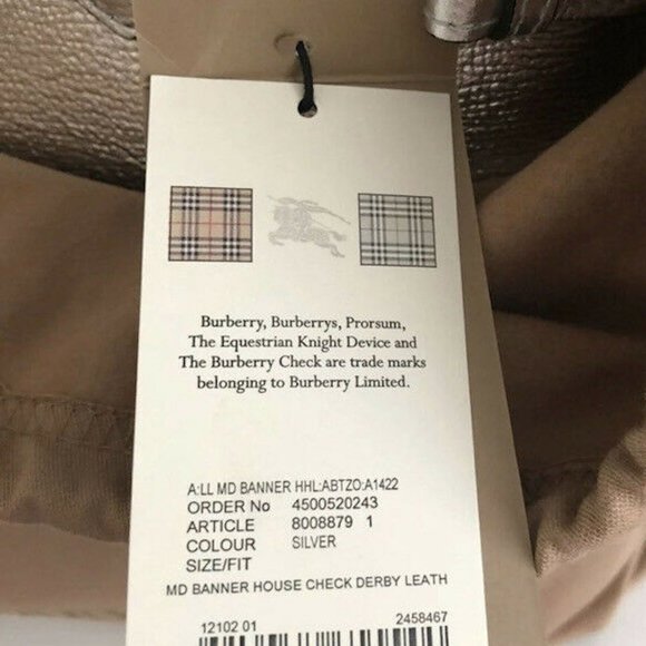 NWT BURBERRY LEATHER HOUSE CHECK BANNER DERBY MEDIUM TOTE BAG - Picture 13 of 13